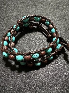 Glass 8mm Bead Wrap Bracelet